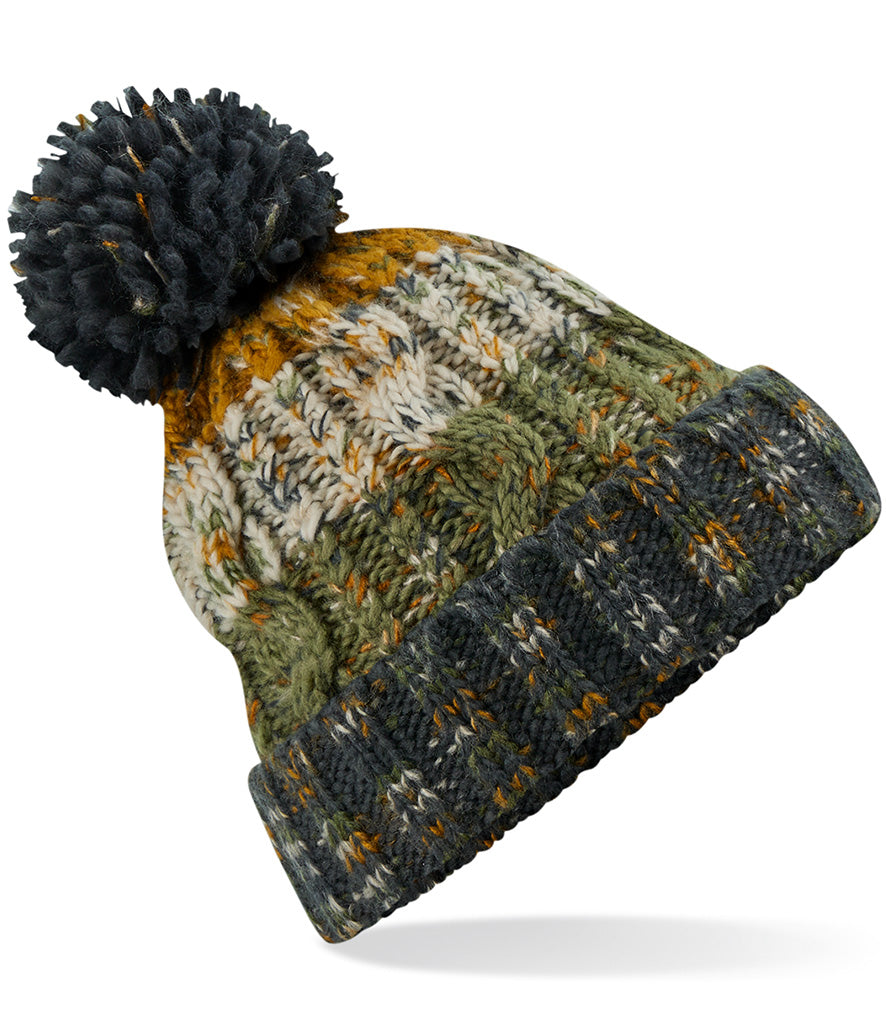 Beechfield Corkscrew Pom Pom Beanie