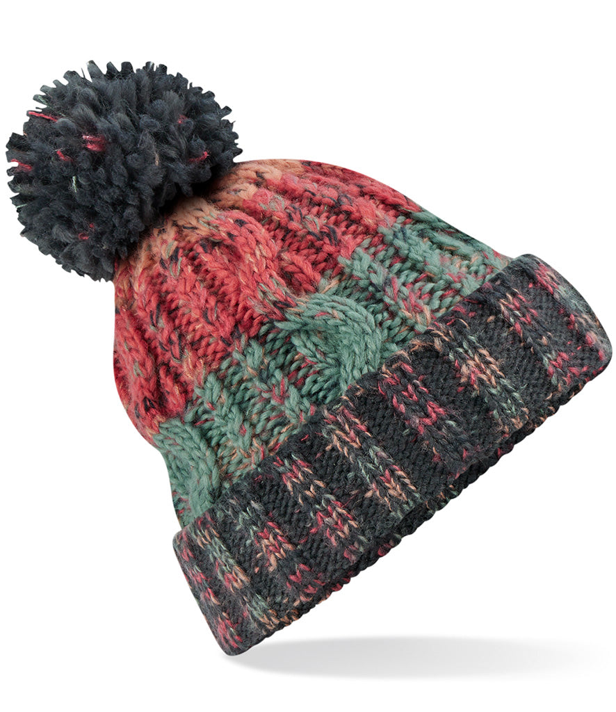 Beechfield Corkscrew Pom Pom Beanie