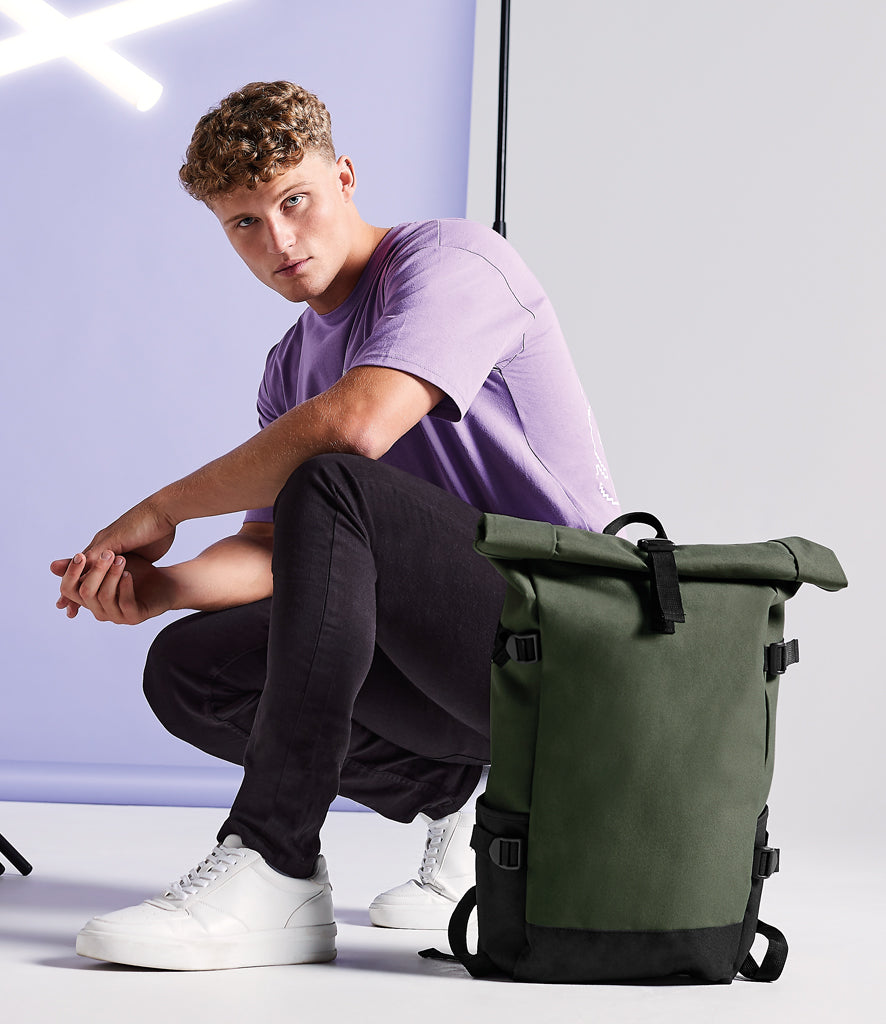 BagBase Block Roll-Top Backpack