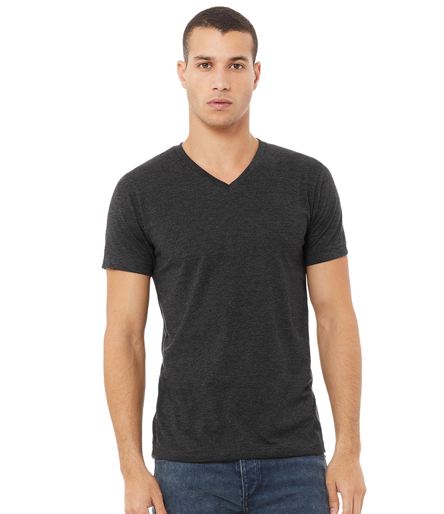 Canvas Unisex Heather CVC V Neck T-Shirt | Dark Grey Heather