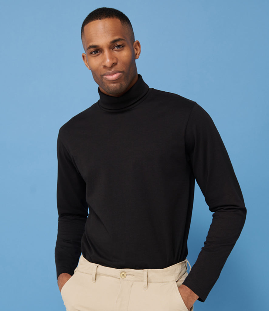 Henbury Long Sleeve Roll Neck Top