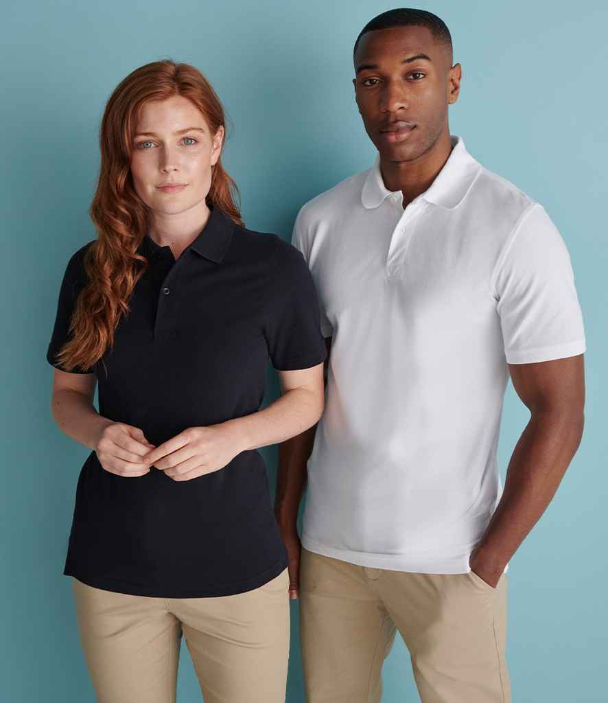 Henbury Unisex Stretch Cotton Pique Polo Shirt