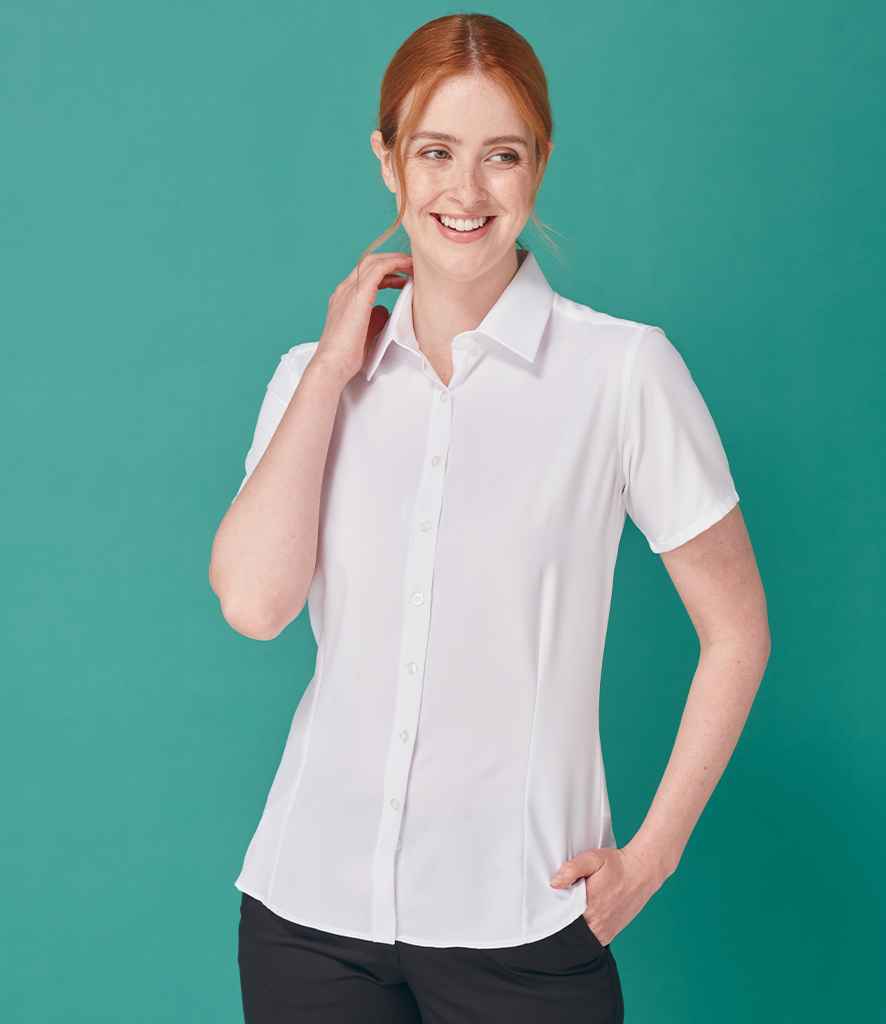 Henbury Ladies Short Sleeve Wicking Shirt