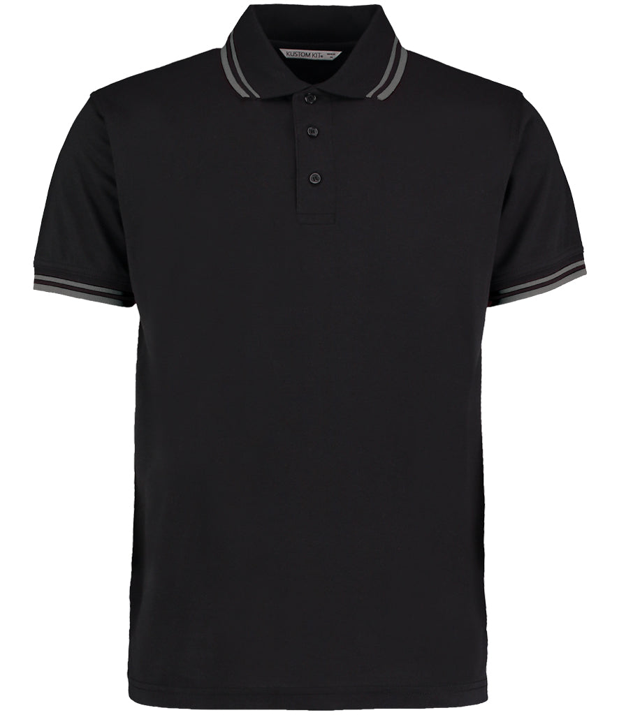 Kustom Kit Contrast Tipped Poly/Cotton Piqué Polo Shirt