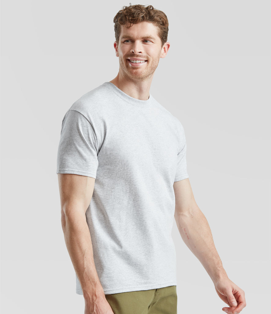 Fruit of The Loom Heavy Cotton T-shirt Colour Heather Grey pack of 5 pieces