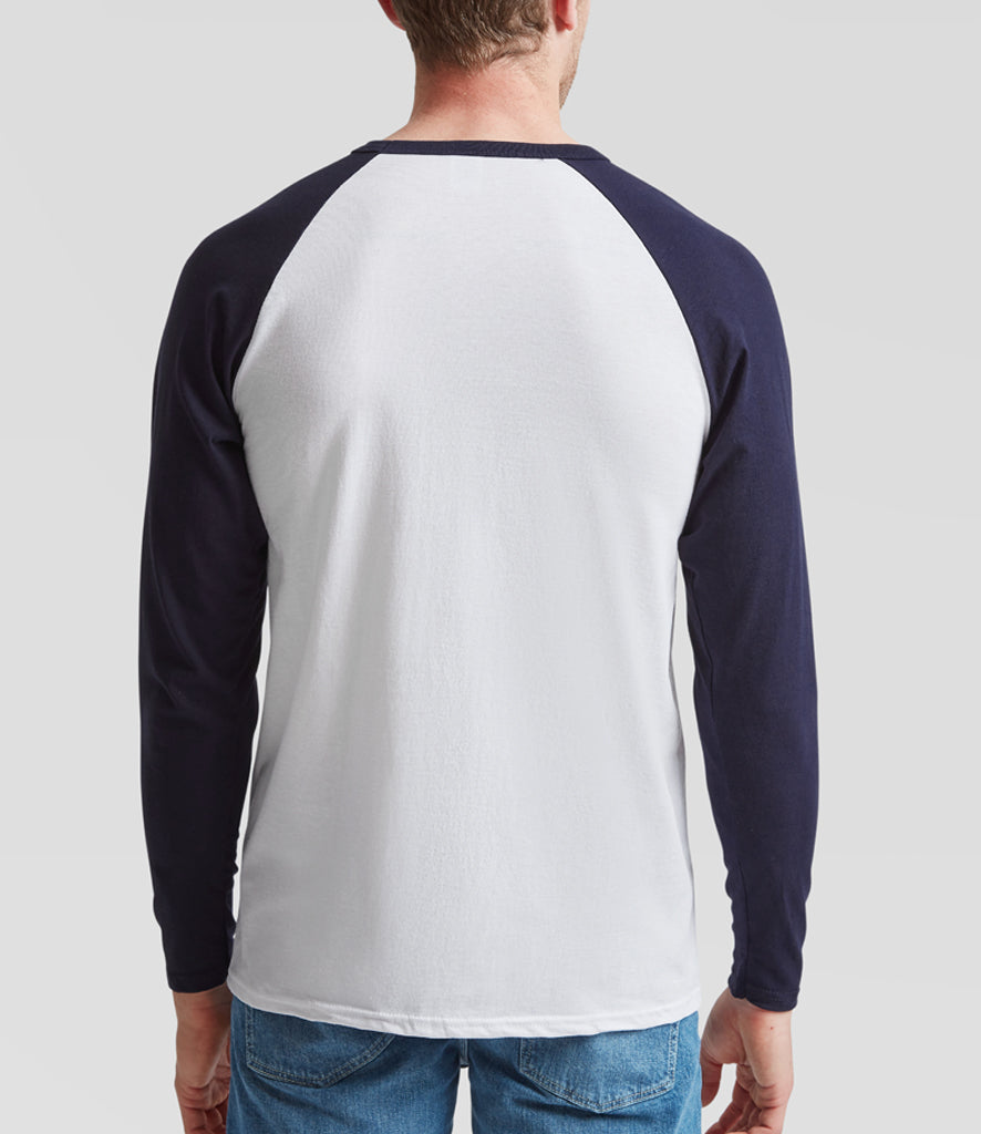 Fruit of the Loom Contrast Long Sleeve Baseball T-Shirt