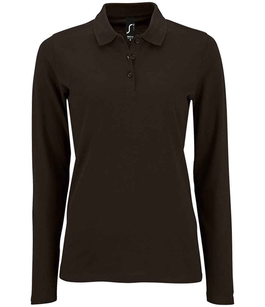 SOL'S Ladies Perfect Long Sleeve Pique Polo Shirt