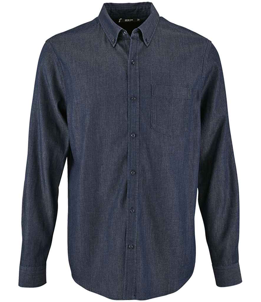 SOL'S Barry Long Sleeve Denim Shirt | Denim Brut