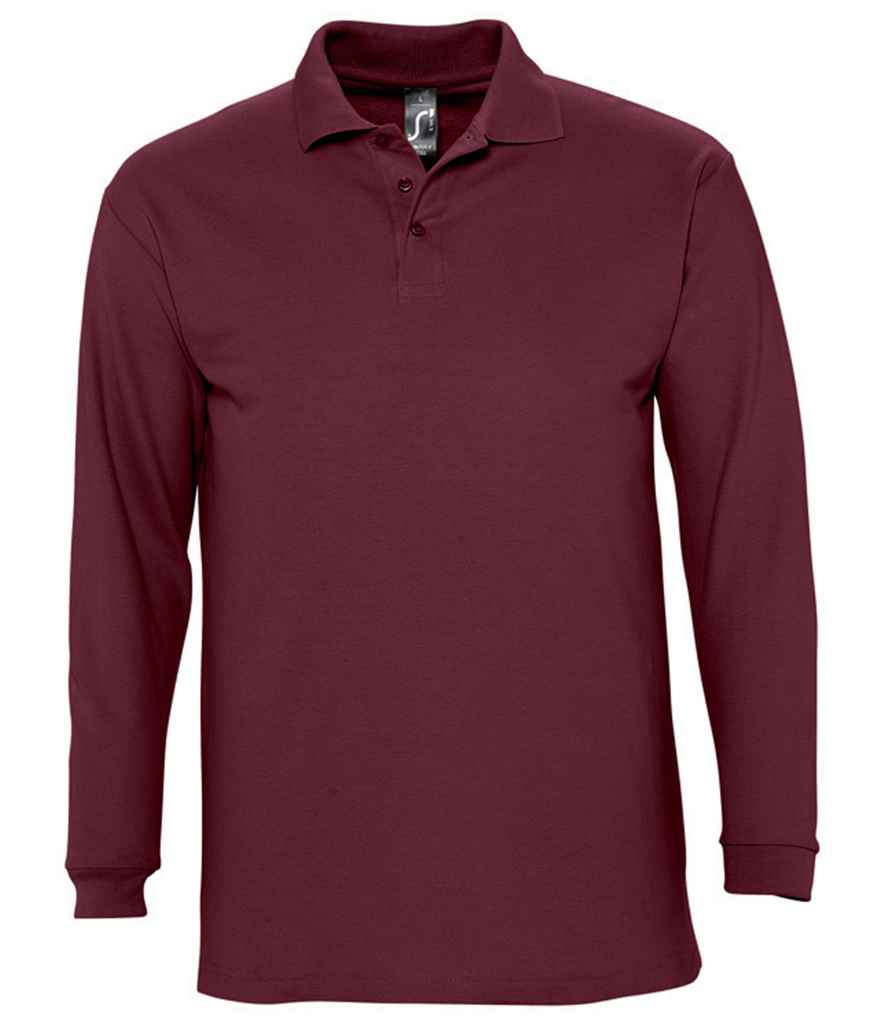 SOL'S Winter II Long Sleeve Cotton Pique Polo Shirt