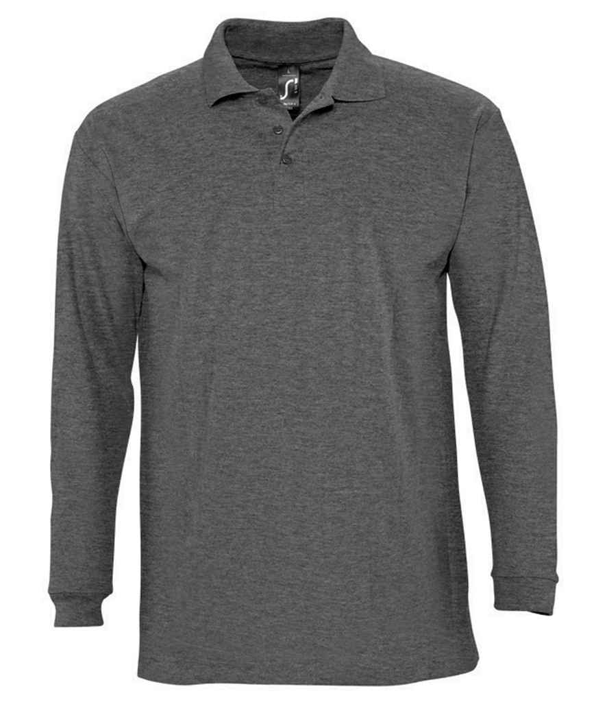 SOL'S Winter II Long Sleeve Cotton Pique Polo Shirt