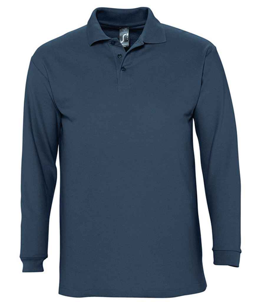 SOL'S Winter II Long Sleeve Cotton Pique Polo Shirt