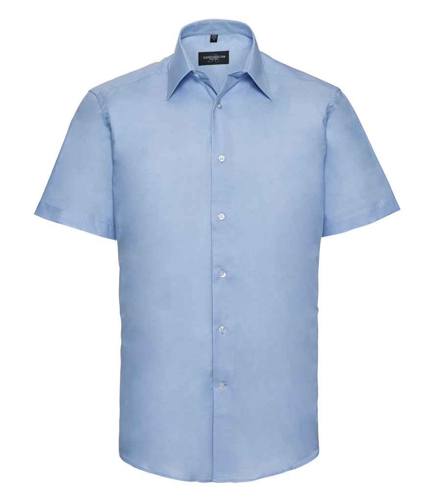 Russell Collection Short Sleeve Tailored Oxford Shirt