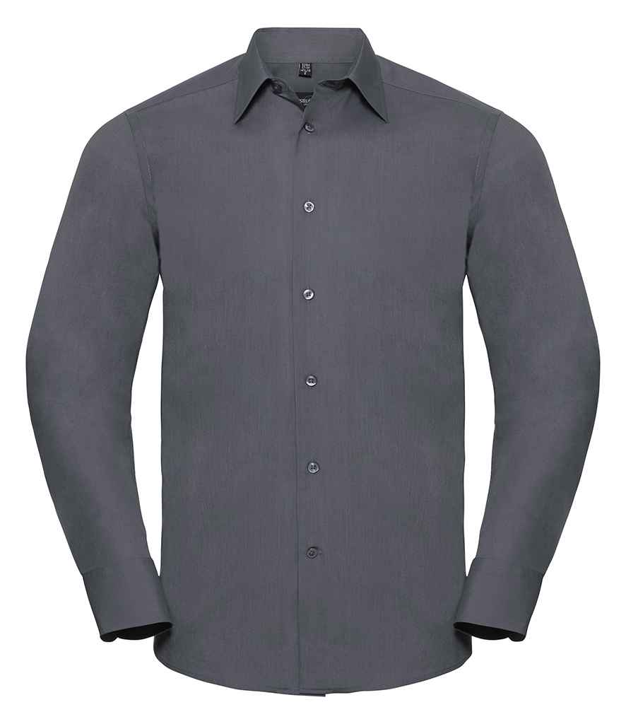 Russell Collection Long Sleeve Tailored Poplin Shirt