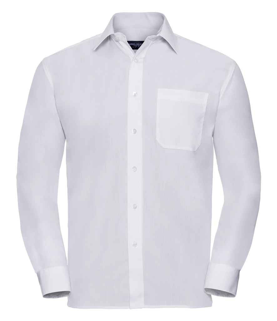 Russell Collection Long Sleeve Easy Care Poplin Shirt