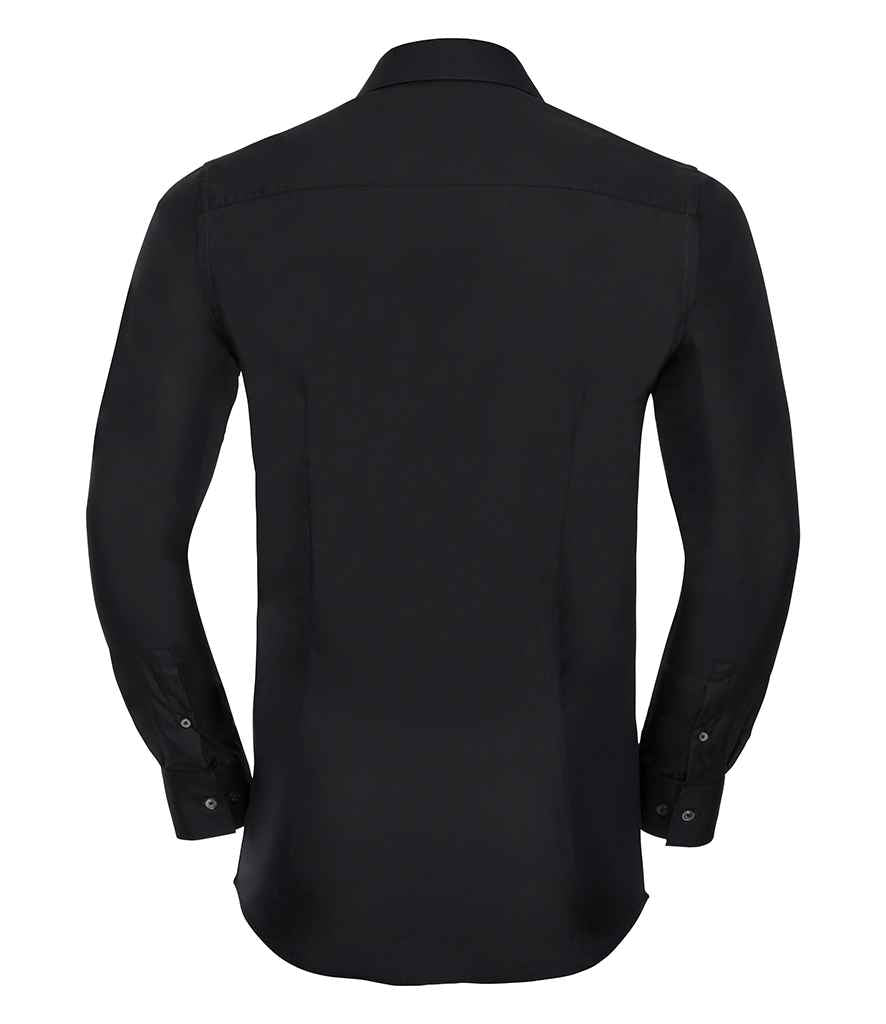 Russell Collection Long Sleeve Ultimate Stretch Shirt | Black