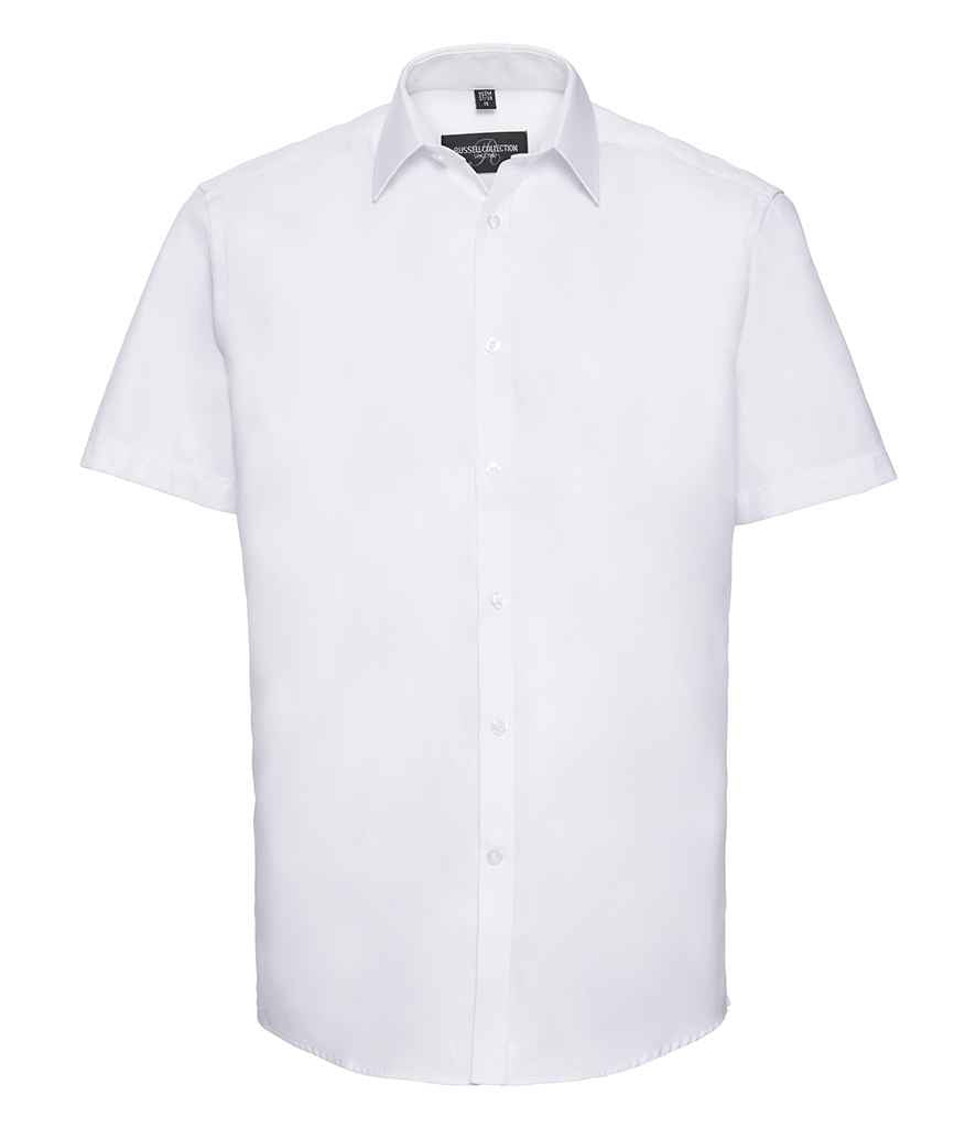 Russell Collection Short Sleeve Herringbone Shirt