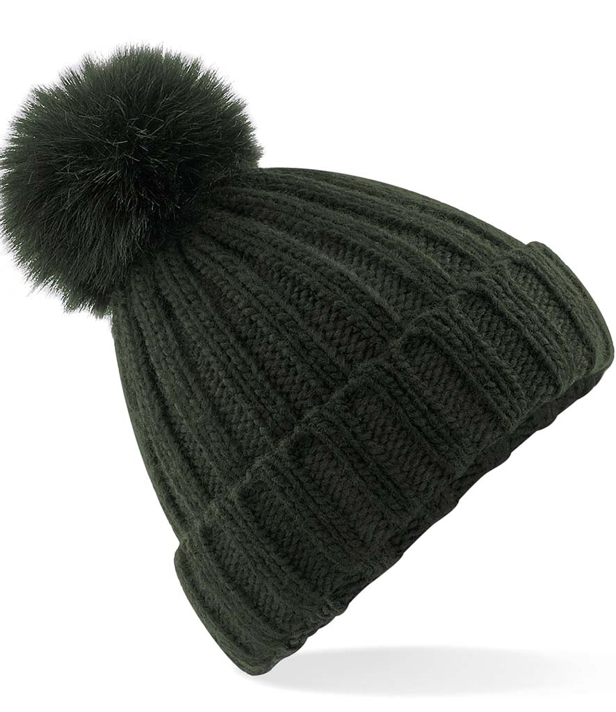 Beechfield Verbier Fur Pop Pom Beanie