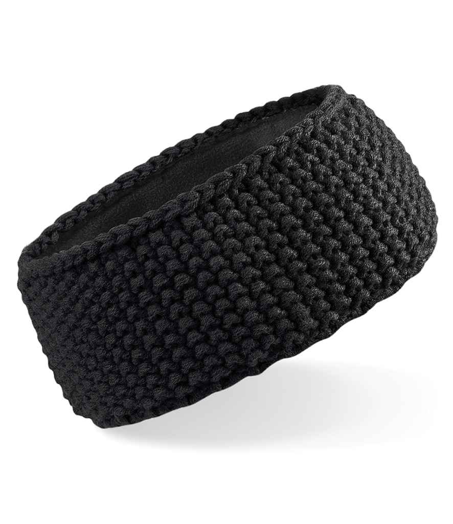 Beechfield Slopeside Waffle Headband | Black