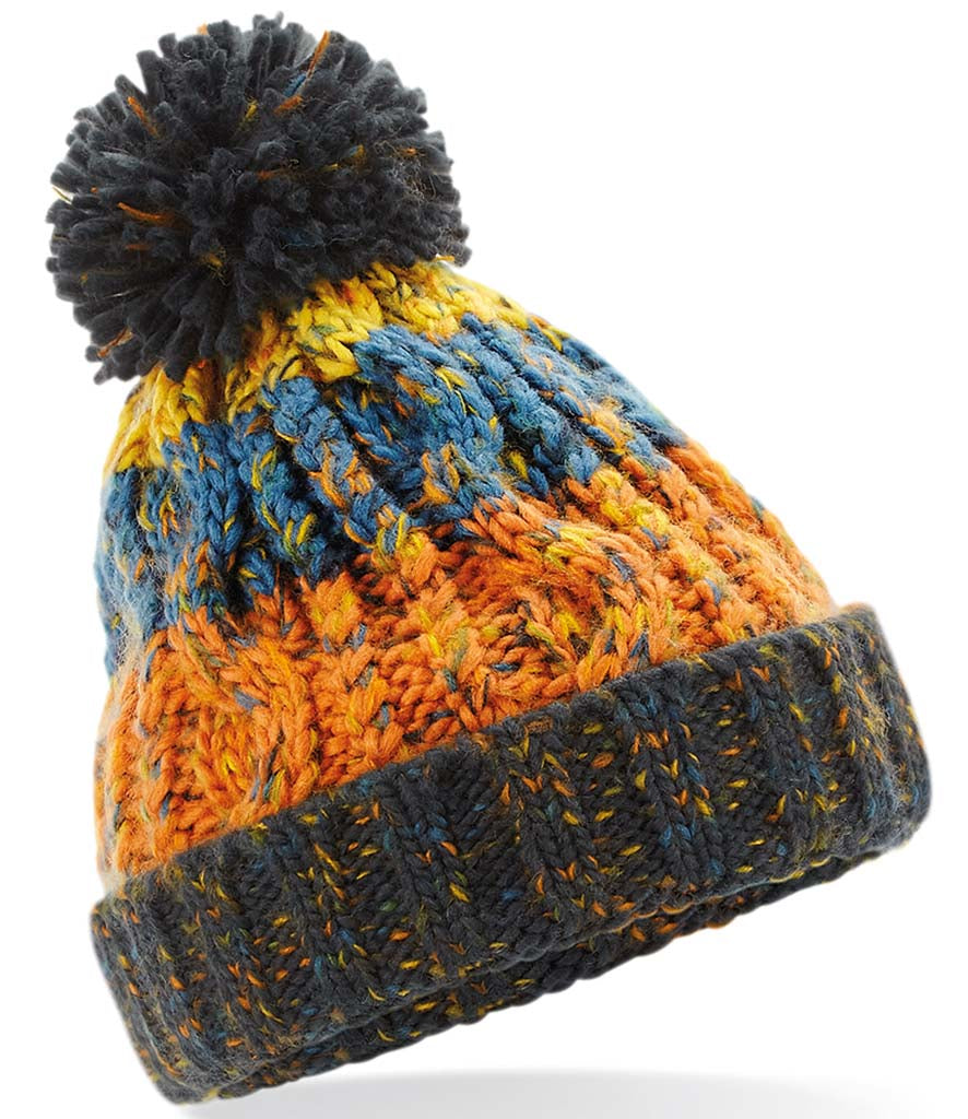 Beechfield Junior Corkscrew Pom Pom Beanie