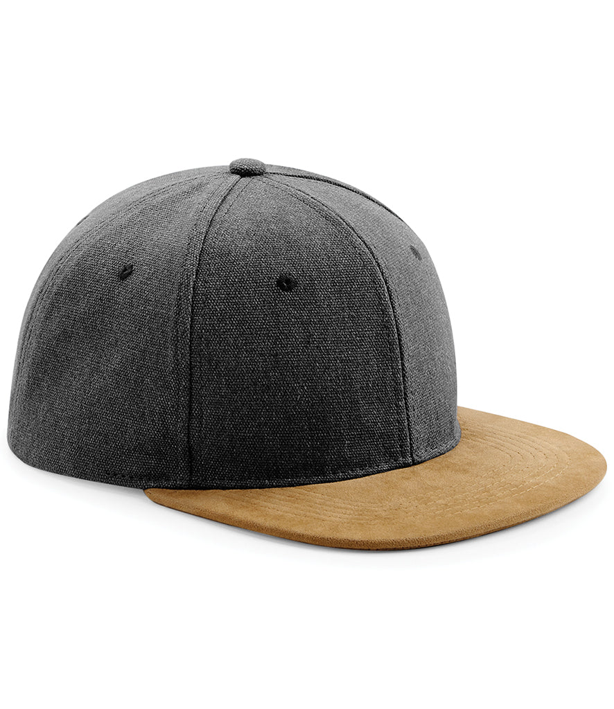 Beechfield Suede Peak Snapback Cap