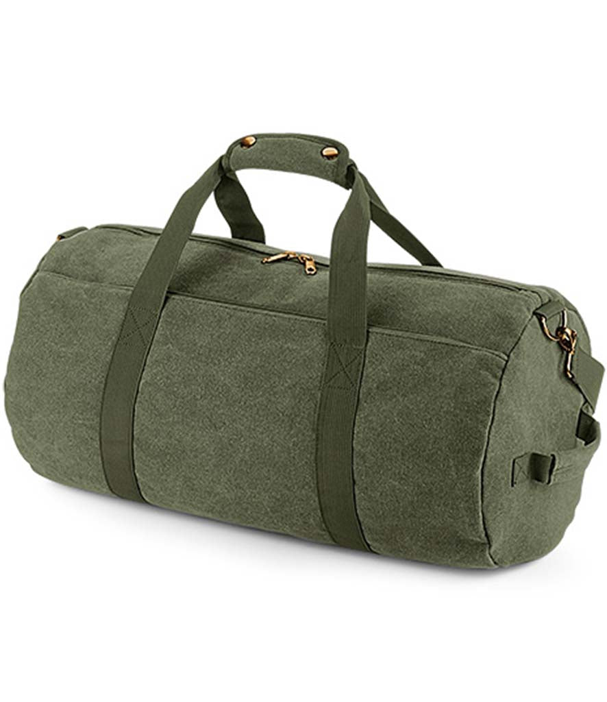 BagBase Vintage Canvas Barrel Bag