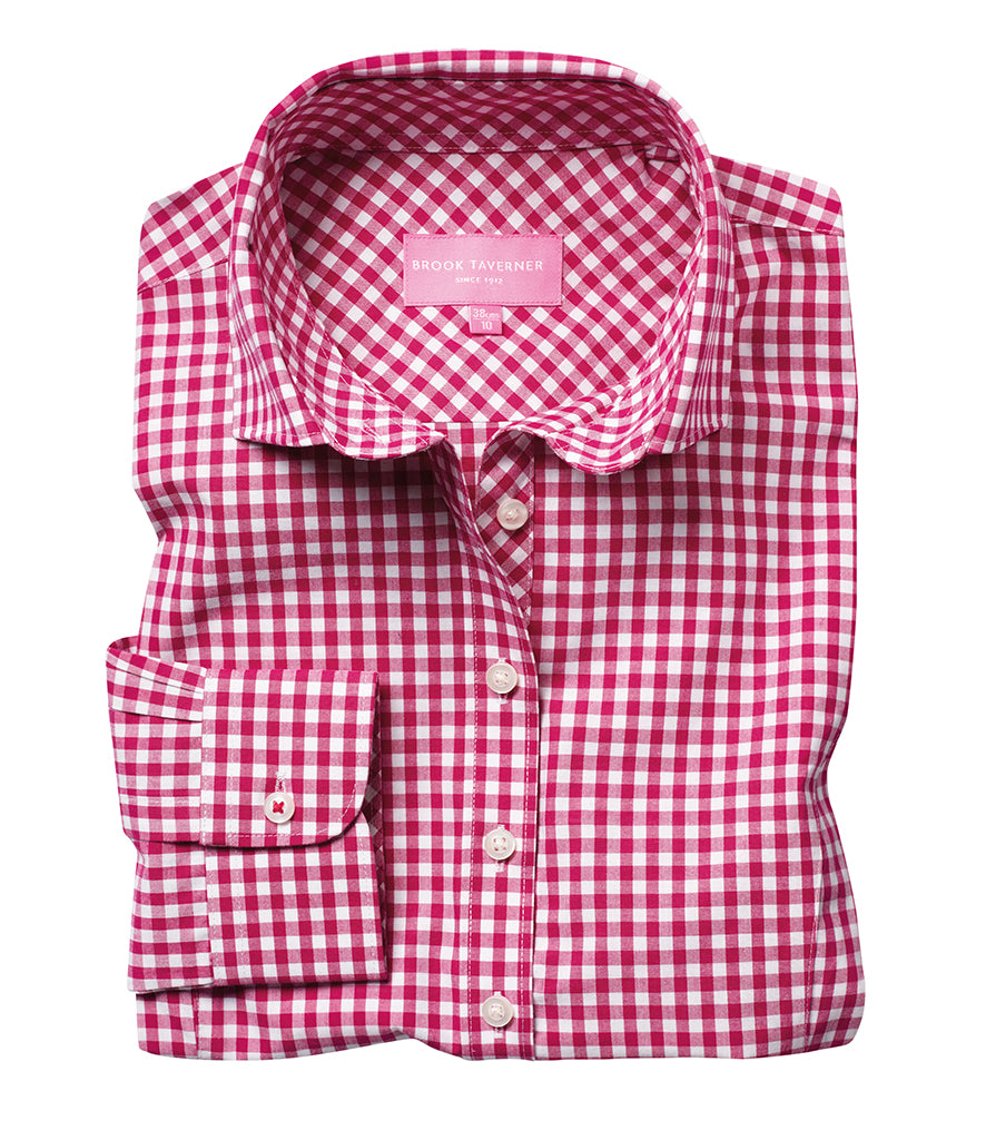 Brook Taverner Ladies Kansas Gingham Long Sleeve Shirt