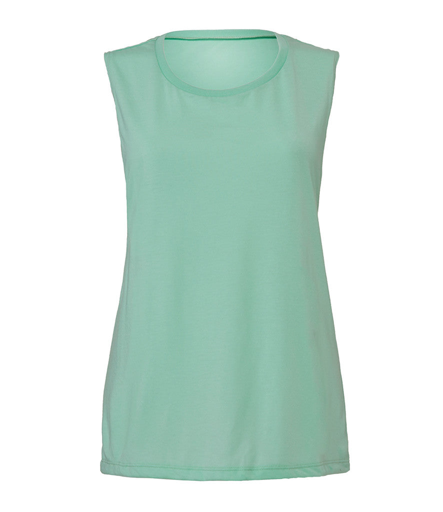 Bella Ladies Flowy Scoop Muscle Tank Top