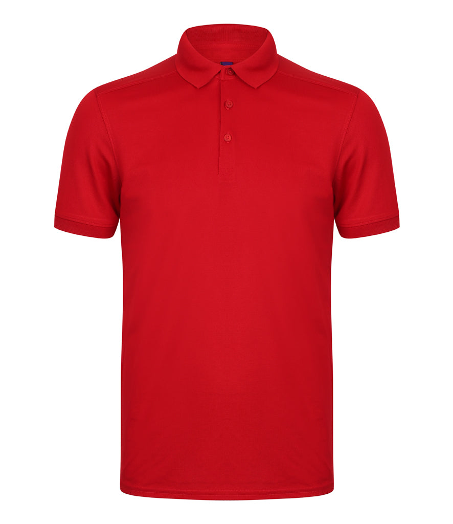 Henbury Slim Fit Stretch Microfine Piqué Polo Shirt