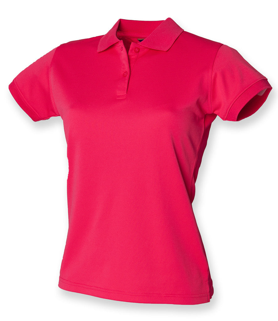 Henbury Ladies Coolplus Wicking Pique Polo Shirt