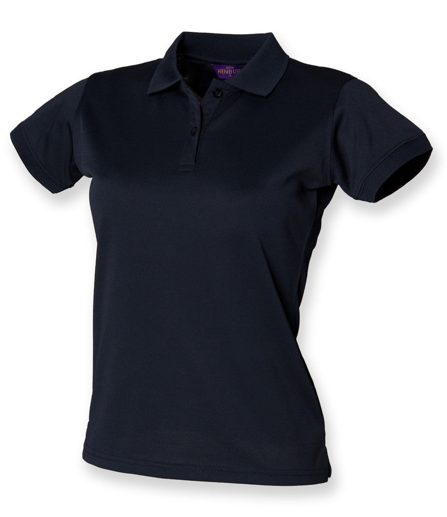 Henbury Ladies Coolplus Wicking Pique Polo Shirt