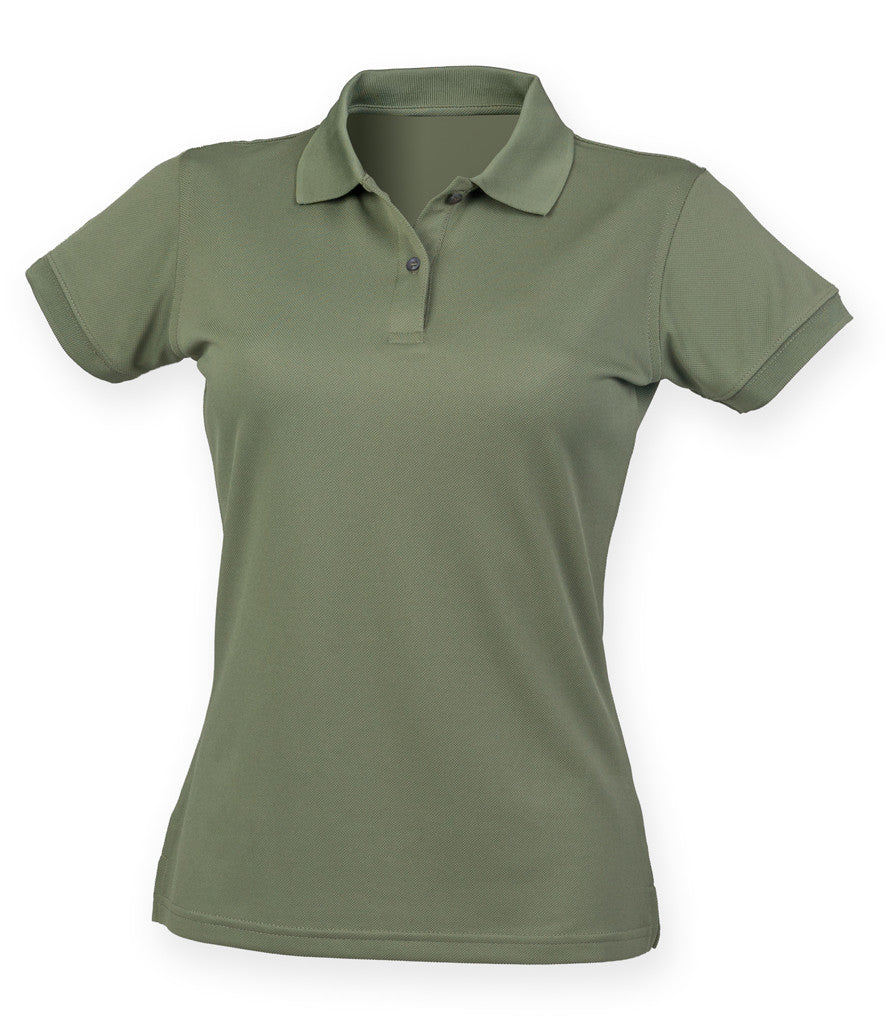 Henbury Ladies Coolplus Wicking Pique Polo Shirt