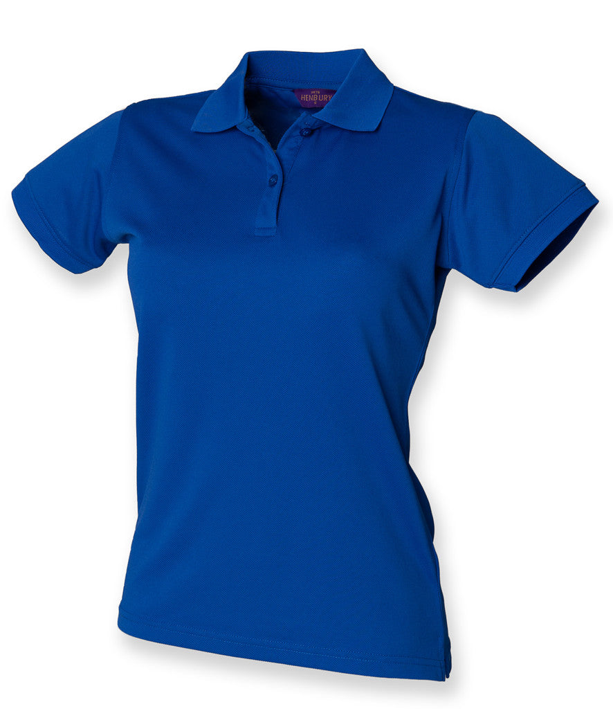 Henbury Ladies Coolplus Wicking Pique Polo Shirt