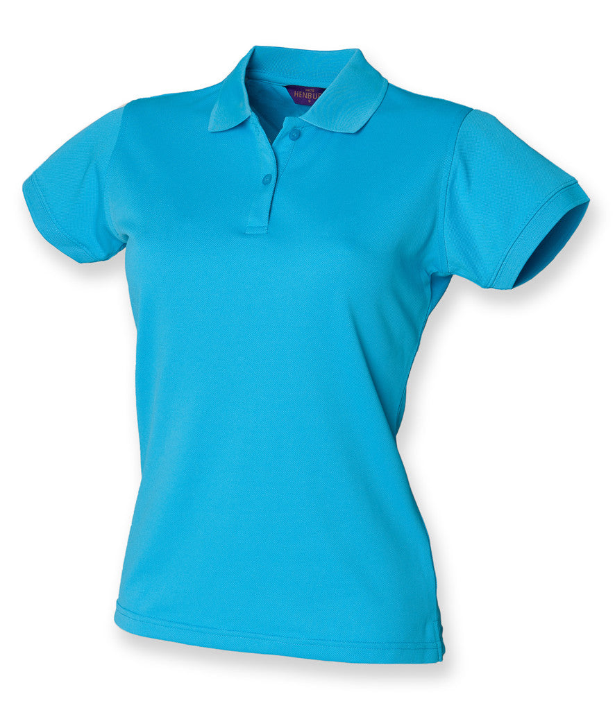 Henbury Ladies Coolplus Wicking Pique Polo Shirt