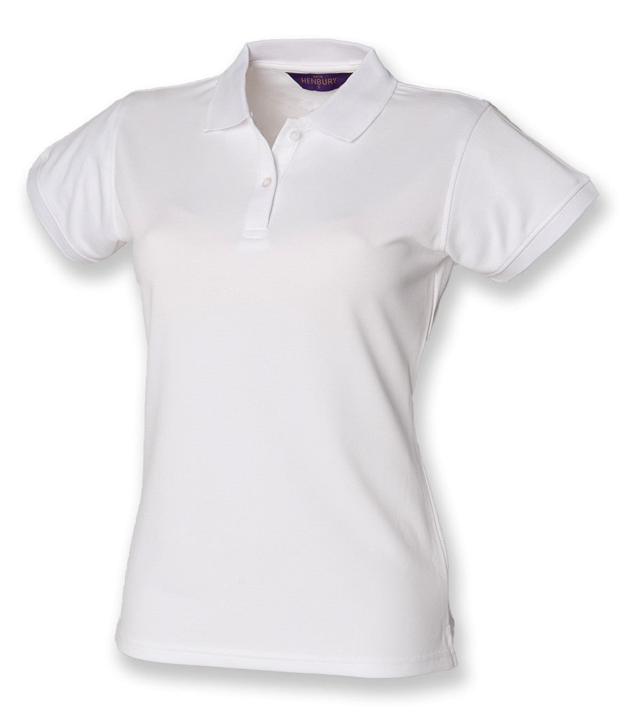 Henbury Ladies Coolplus Wicking Pique Polo Shirt