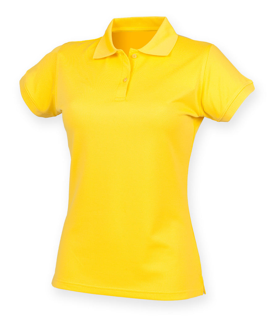 Henbury Ladies Coolplus Wicking Pique Polo Shirt