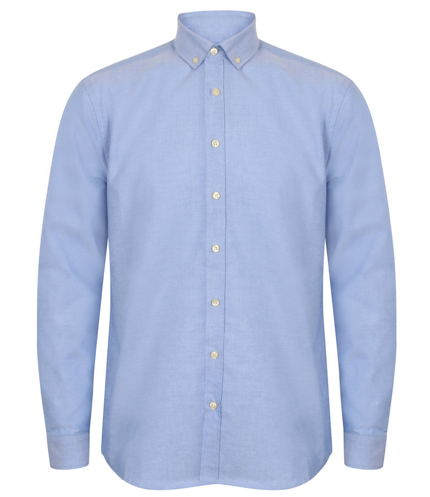 Henbury Modern Long Sleeve Classic Fit Oxford Shirt