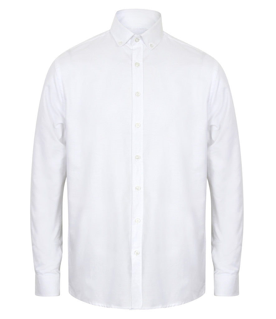 Henbury Modern Long Sleeve Classic Fit Oxford Shirt