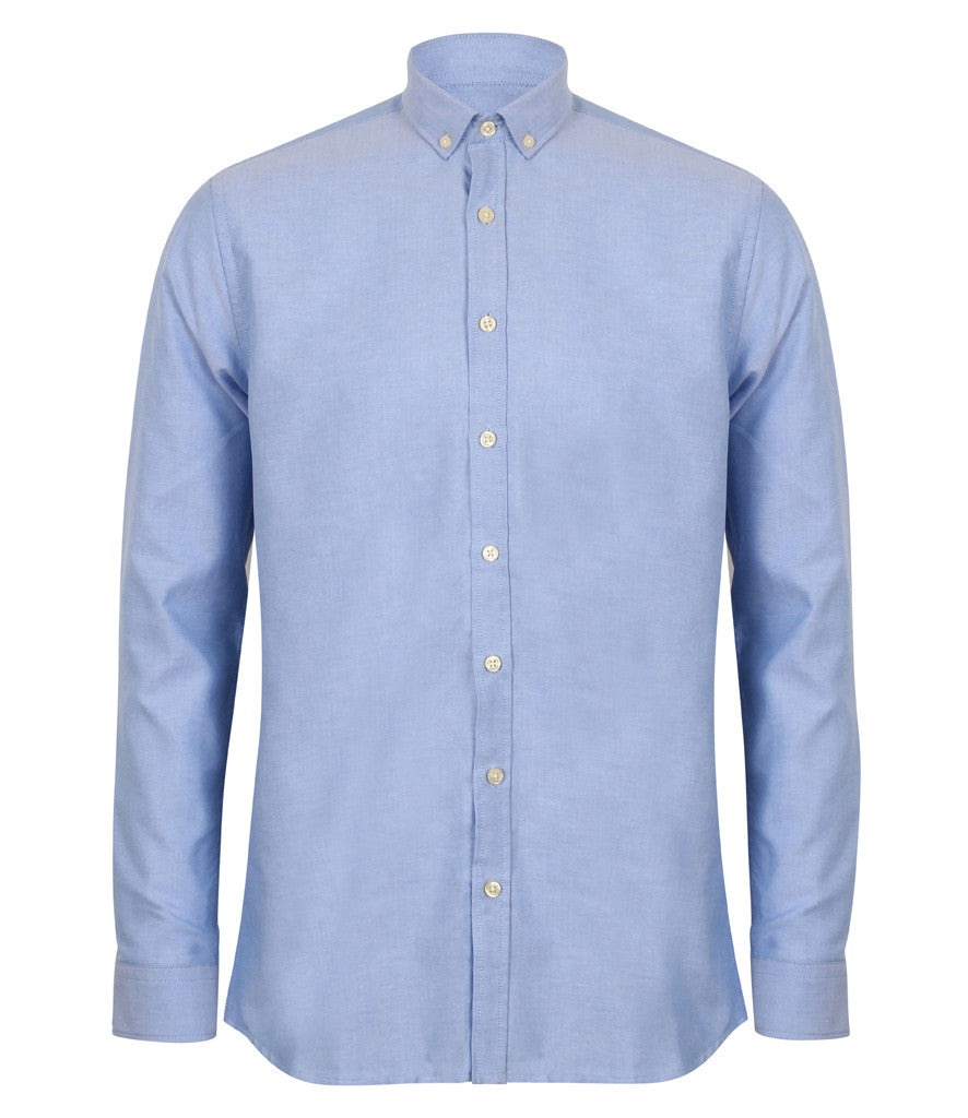 Henbury Modern Long Sleeve Regular Fit Oxford Shirt