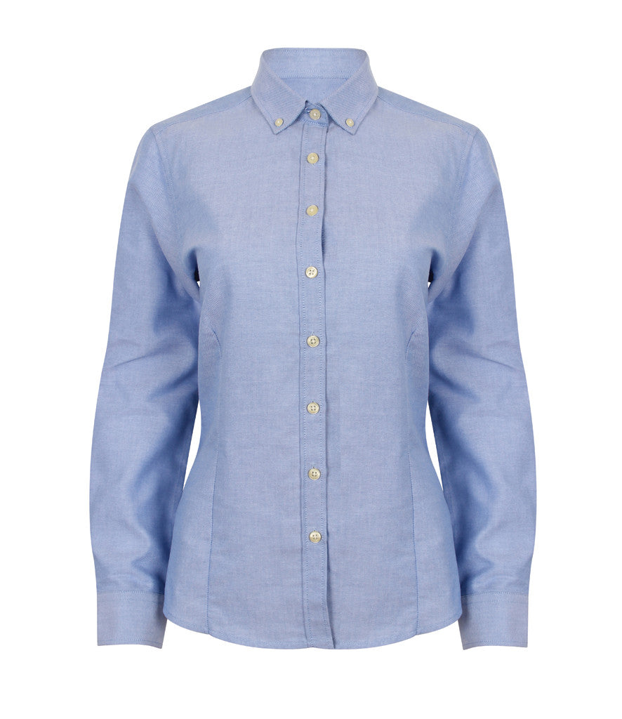 Henbury Ladies Modern Long Sleeve Regular Fit Oxford Shirt