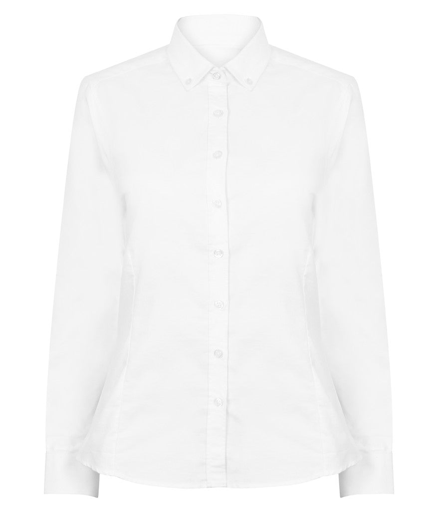 Henbury Ladies Modern Long Sleeve Regular Fit Oxford Shirt