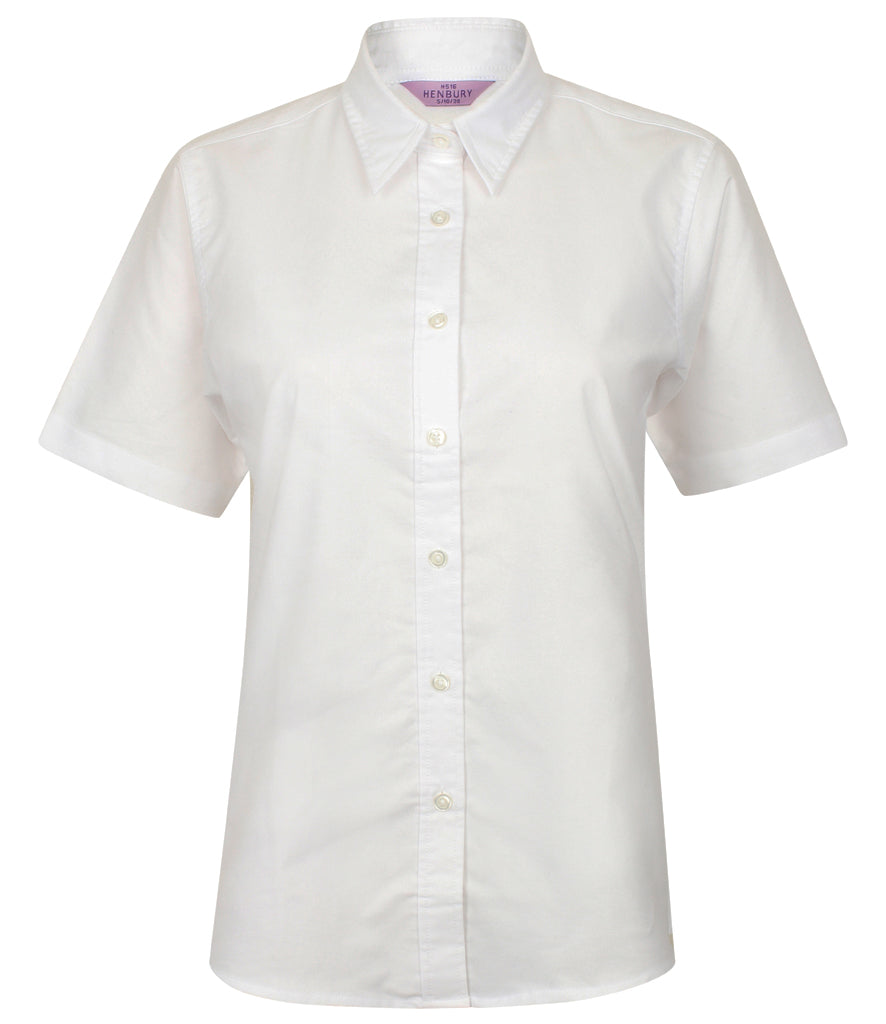 Henbury Ladies Short Sleeve Classic Oxford Shirt