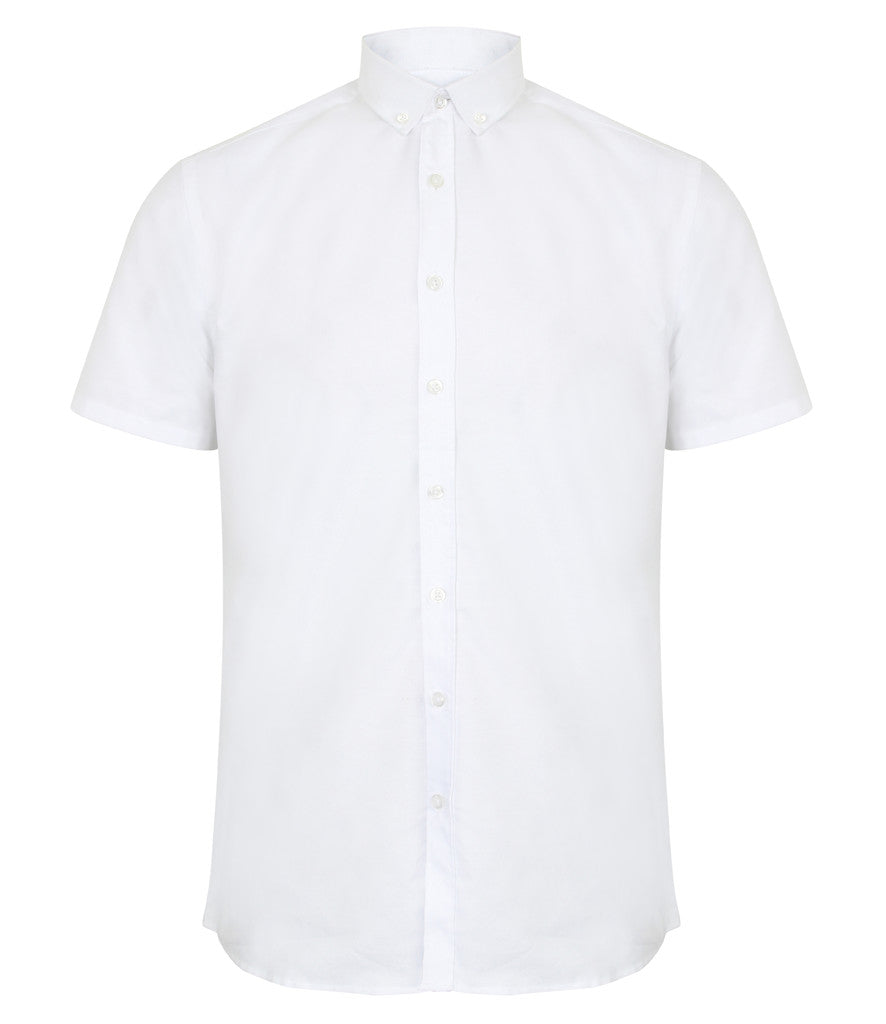 Henbury Modern Short Sleeve Regular Fit Oxford Shirt