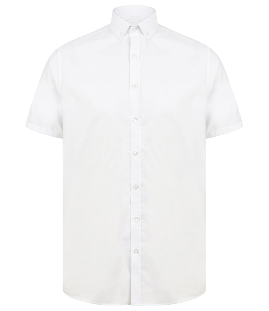 Henbury Modern Short Sleeve Slim Fit Oxford Shirt