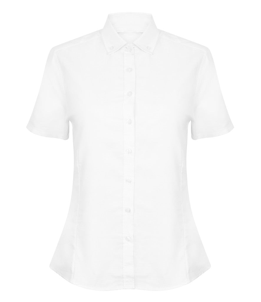 Henbury Ladies Modern Short Sleeve Regular Fit Oxford Shirt