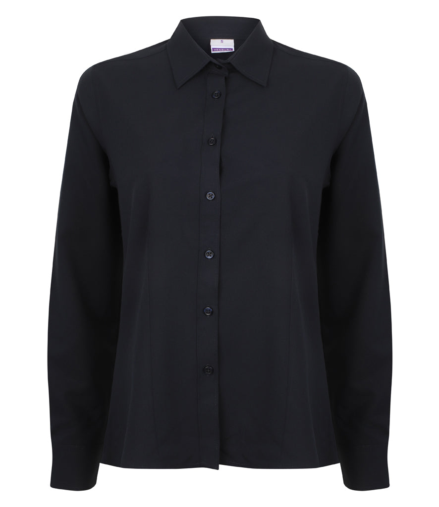 Henbury Ladies Long Sleeve Wicking Shirt