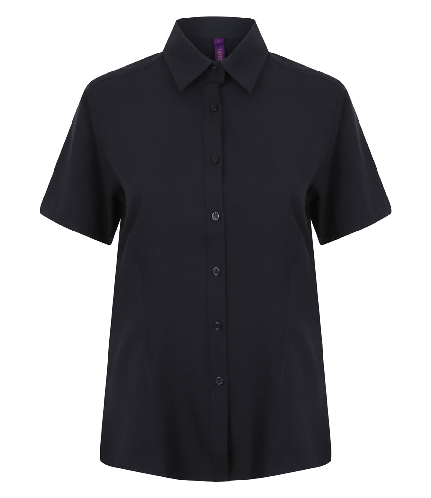 Henbury Ladies Short Sleeve Wicking Shirt