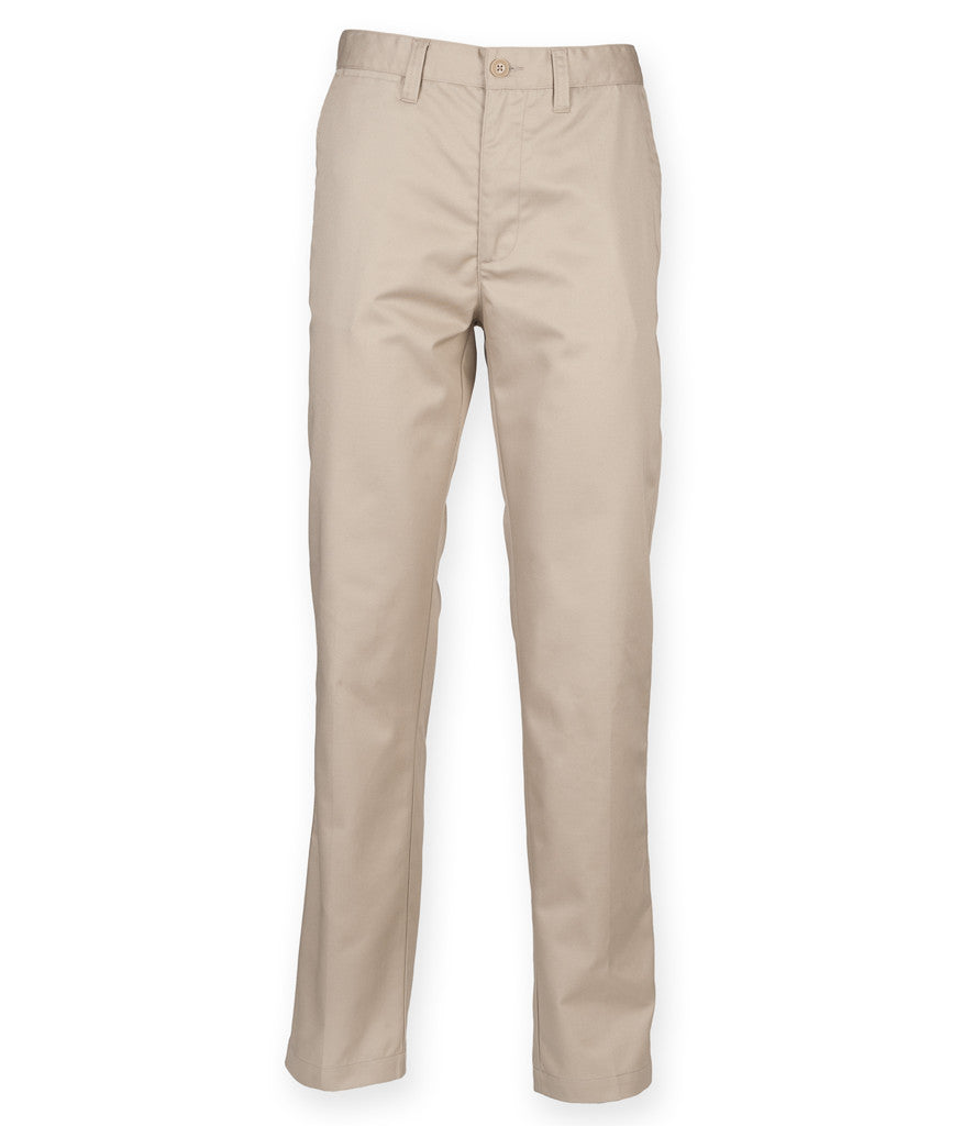 Henbury 65/35 Flat Fronted Chino Trousers