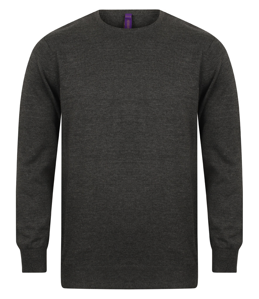 Henbury Lightweight Cotton Acrylic Crew Neck Sweater