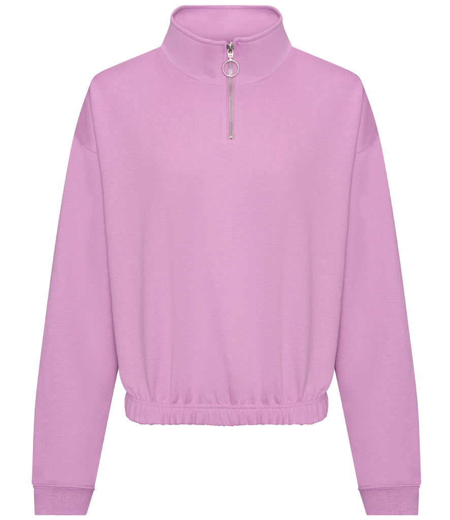 AWDis Ladies Cropped 1/4 Zip Sweatshirt