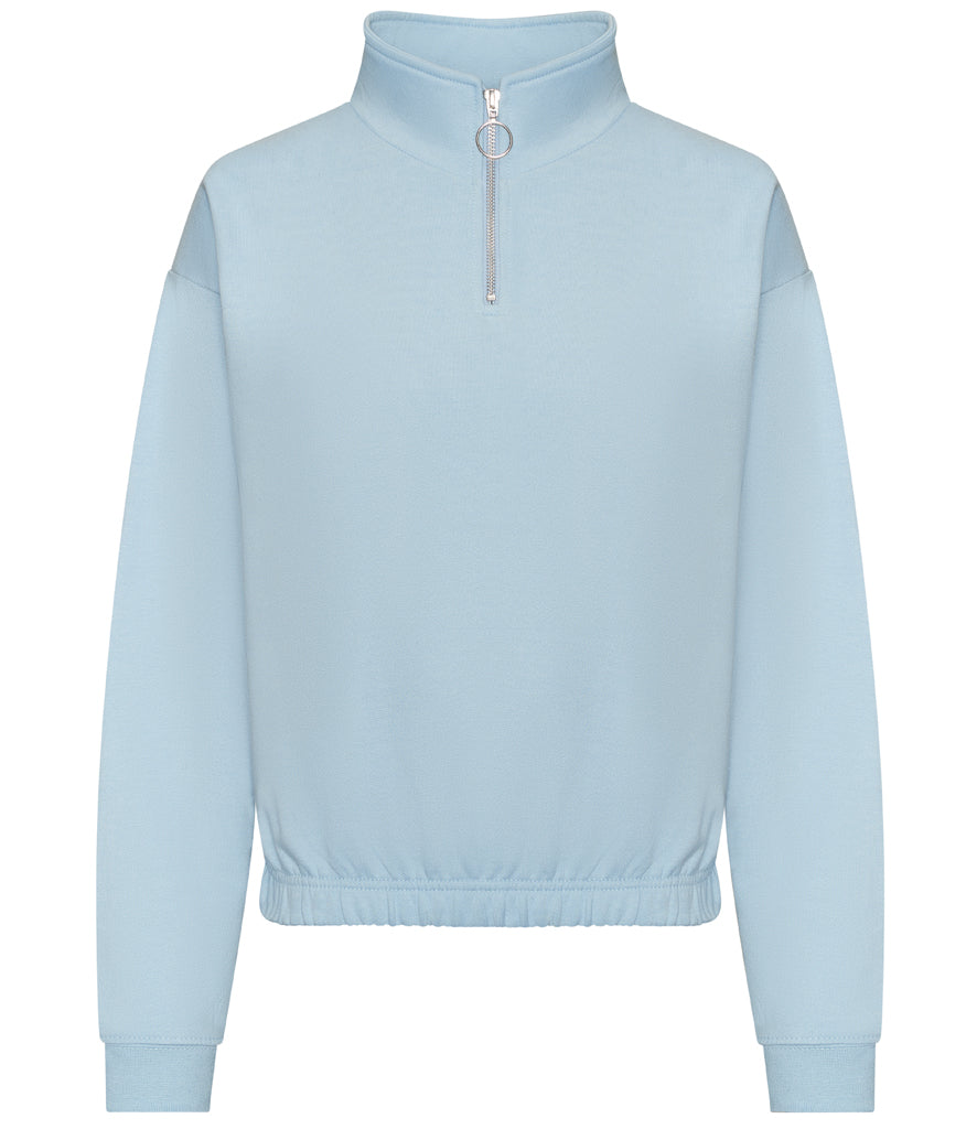 AWDis Ladies Cropped 1/4 Zip Sweatshirt